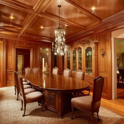 exquisite extra-large interior of exquisite mansion showing dining area