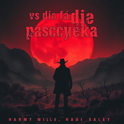 A haunting book cover for 'всё до рассвета' featuring a desolate Wild West valley enveloped in shadows, creating an unsettling horror atmosphere