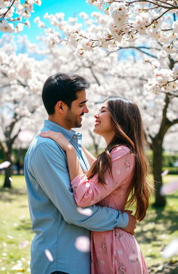 A beautiful and romantic scene depicting love