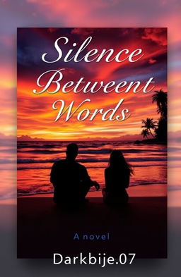 An original book cover design for a novel titled "Silence Between Words" by Darkbije_07