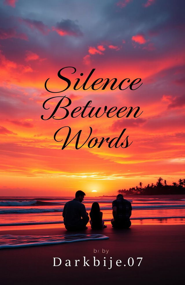 An original book cover design for a novel titled "Silence Between Words" by Darkbije_07