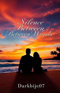 An original book cover design for a novel titled "Silence Between Words" by Darkbije_07