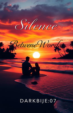 An original book cover design for a novel titled "Silence Between Words" by Darkbije_07