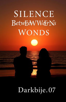An original book cover for a novel titled "Silence Between Words" by Darkbije_07