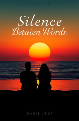 An original book cover for a novel titled "Silence Between Words" by Darkbije_07