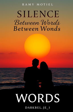 An original book cover for a novel titled "Silence Between Words" by Darkbije_07
