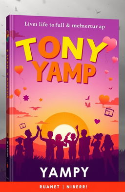 Create a vibrant and inspirational book cover that conveys the essence of living life to the fullest and cherishing memories