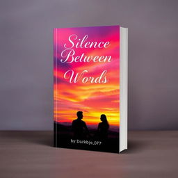 A beautifully designed book cover for a novel titled 'Silence Between Words' by Darkbije_07
