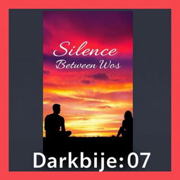 A beautifully designed book cover for a novel titled 'Silence Between Words' by Darkbije_07