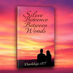 A beautifully designed book cover for a novel titled 'Silence Between Words' by Darkbije_07