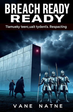 A dramatic book cover design for 'Breach Ready: The Executive’s Guide to Cyber Incident Response'