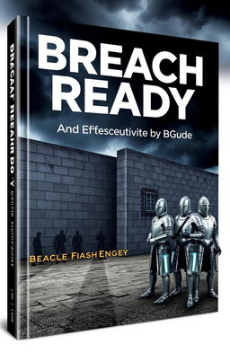 A dramatic book cover design for 'Breach Ready: The Executive’s Guide to Cyber Incident Response'