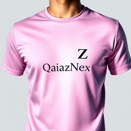 A sleek T-shirt design featuring the letters Q and Z elegantly merged into a single unique symbol