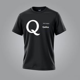 A trendy T-shirt design that artfully connects the letters Q and Z into a single fluid shape