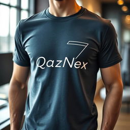 A stylish T-shirt design featuring the letters Q and Z intricately combined into one cohesive symbol