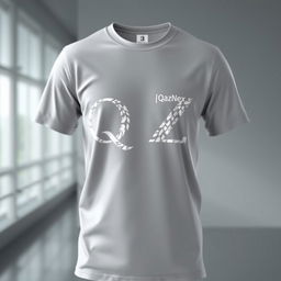 A fashionable T-shirt design featuring the letters Q and Z beautifully integrated into one seamless graphic