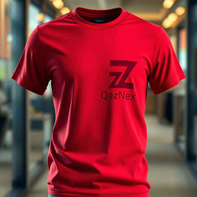 A fashionable T-shirt design featuring the letters Q and Z beautifully integrated into one seamless graphic