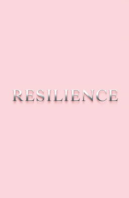 A beautiful, minimalistic design featuring the word 'RESILIENCE' in elegant silver typography at the center