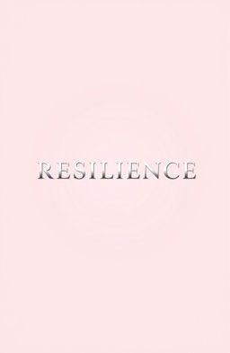 A beautiful, minimalistic design featuring the word 'RESILIENCE' in elegant silver typography at the center
