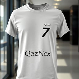 An eye-catching T-shirt design featuring the letters Q and Z creatively integrated into a single artistic logo