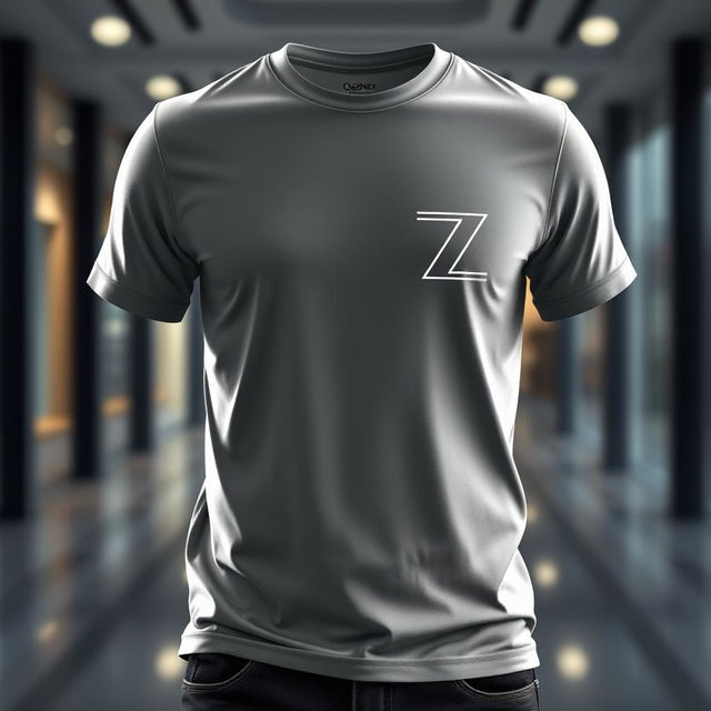 An eye-catching T-shirt design featuring the letters Q and Z creatively integrated into a single artistic logo