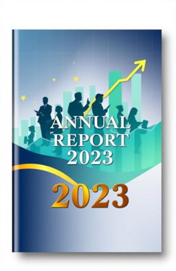 An annual report cover design that conveys the theme of the stock market and its surrounding intermediaries
