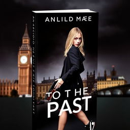 A captivating book cover featuring Eilidh Mae, a young woman with striking blonde hair, set against a backdrop of London