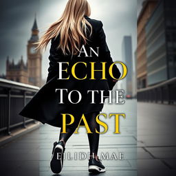 A captivating book cover featuring Eilidh Mae, a character with long blonde hair, set against a backdrop of London