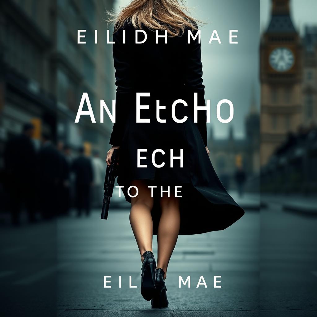 A book cover featuring Eilidh Mae, a striking woman with flowing blonde hair
