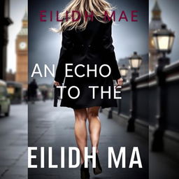 A book cover featuring Eilidh Mae, a striking woman with flowing blonde hair