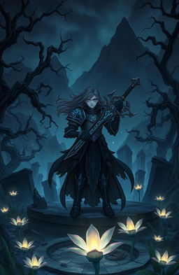 A dark fantasy scene titled 'Dark Blessing'