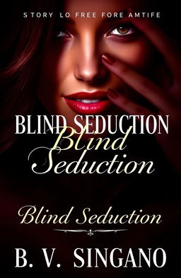 A visually striking cover for a multi-genre novel titled 'Blind Seduction' by B