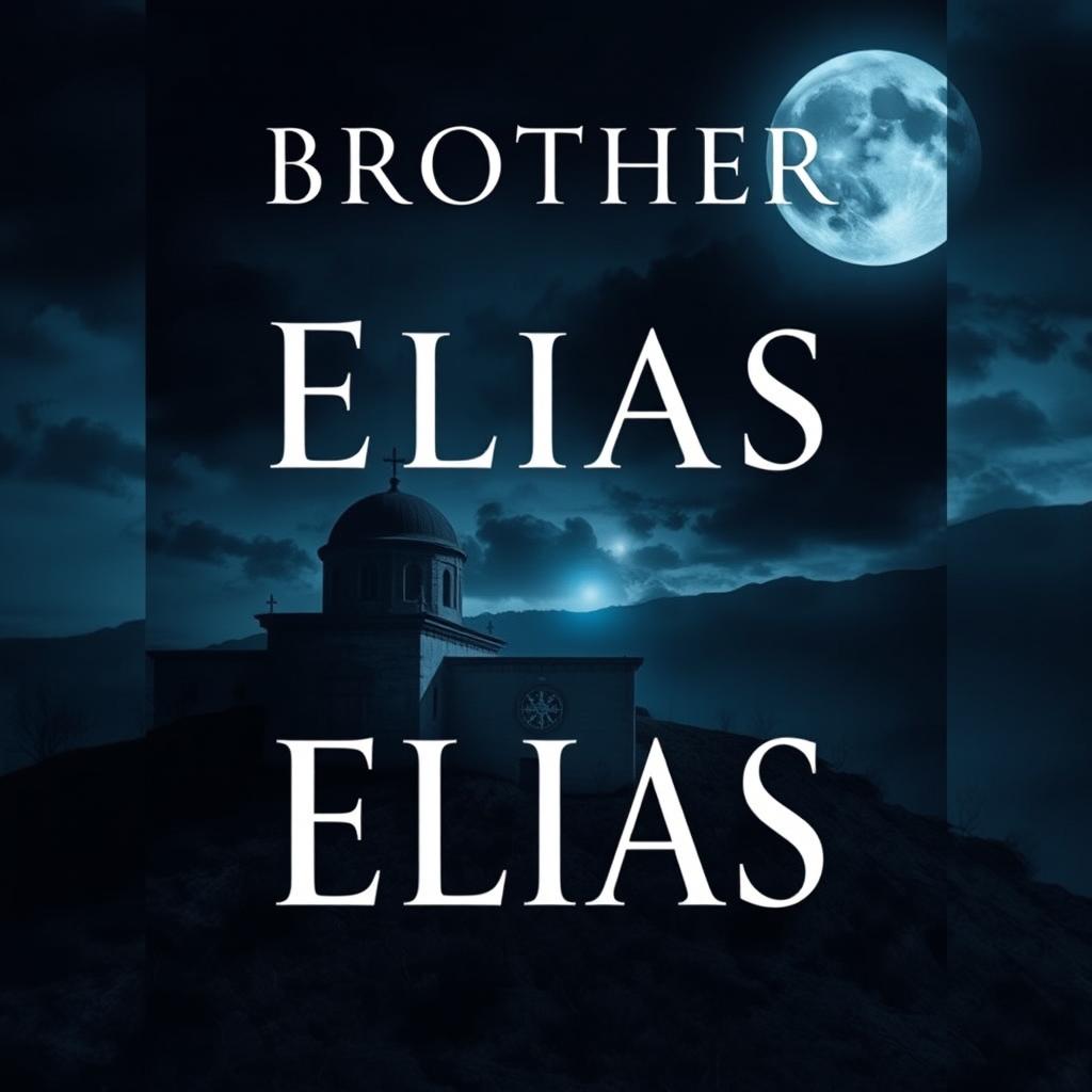 A book cover titled 'Brother Elias' featuring a modern, sleek font