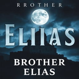 A book cover titled 'Brother Elias' featuring a modern, sleek font