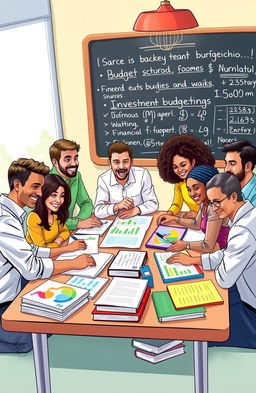 A vibrant and engaging illustration capturing the essence of financial education