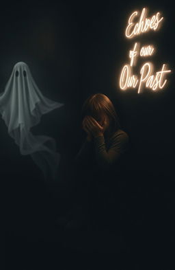 A melancholic scene featuring a sad girl sitting alone in a dimly lit room, her expression reflecting deep sorrow