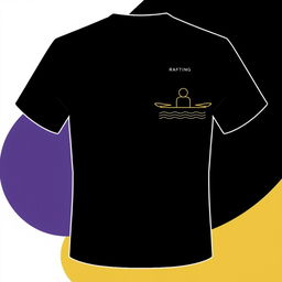 A simple and minimalist front-and-back T-shirt design for rafting activity, tailored for SDS Tunas Dharma teachers