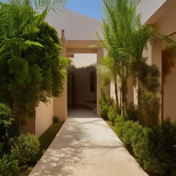 exquisite hallway leading out exterior by a ramp