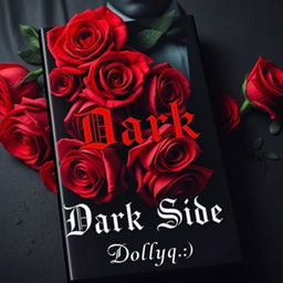 A striking book cover titled 'Dark Side', embodying the themes of dark romance and mafia intrigue