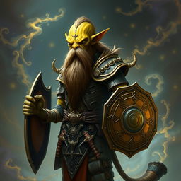 A tall, skinny Githyanki wizard with a long, flowing beard, embodying the essence of ancient arcane wisdom