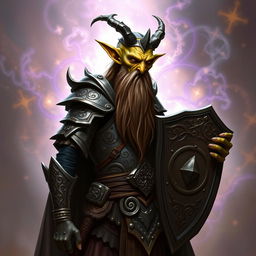 A tall, skinny Githyanki wizard with a long, flowing beard, embodying the essence of ancient arcane wisdom