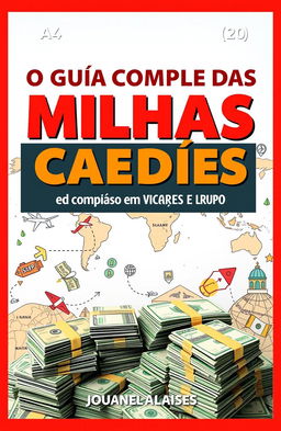 A vertical A4-sized ebook cover design for 'O Guia Completo das Milhas e Cartões de Crédito: Transforme Compras em Viagens e Lucro!'