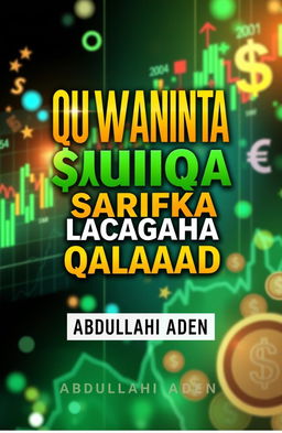 An eye-catching book cover design featuring vibrant and dynamic elements related to currency trading