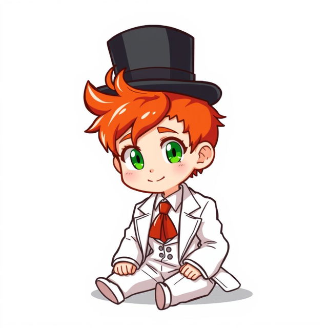 A ginger-haired boy, aged 16, illustrated in an adorable chibi pixel art style