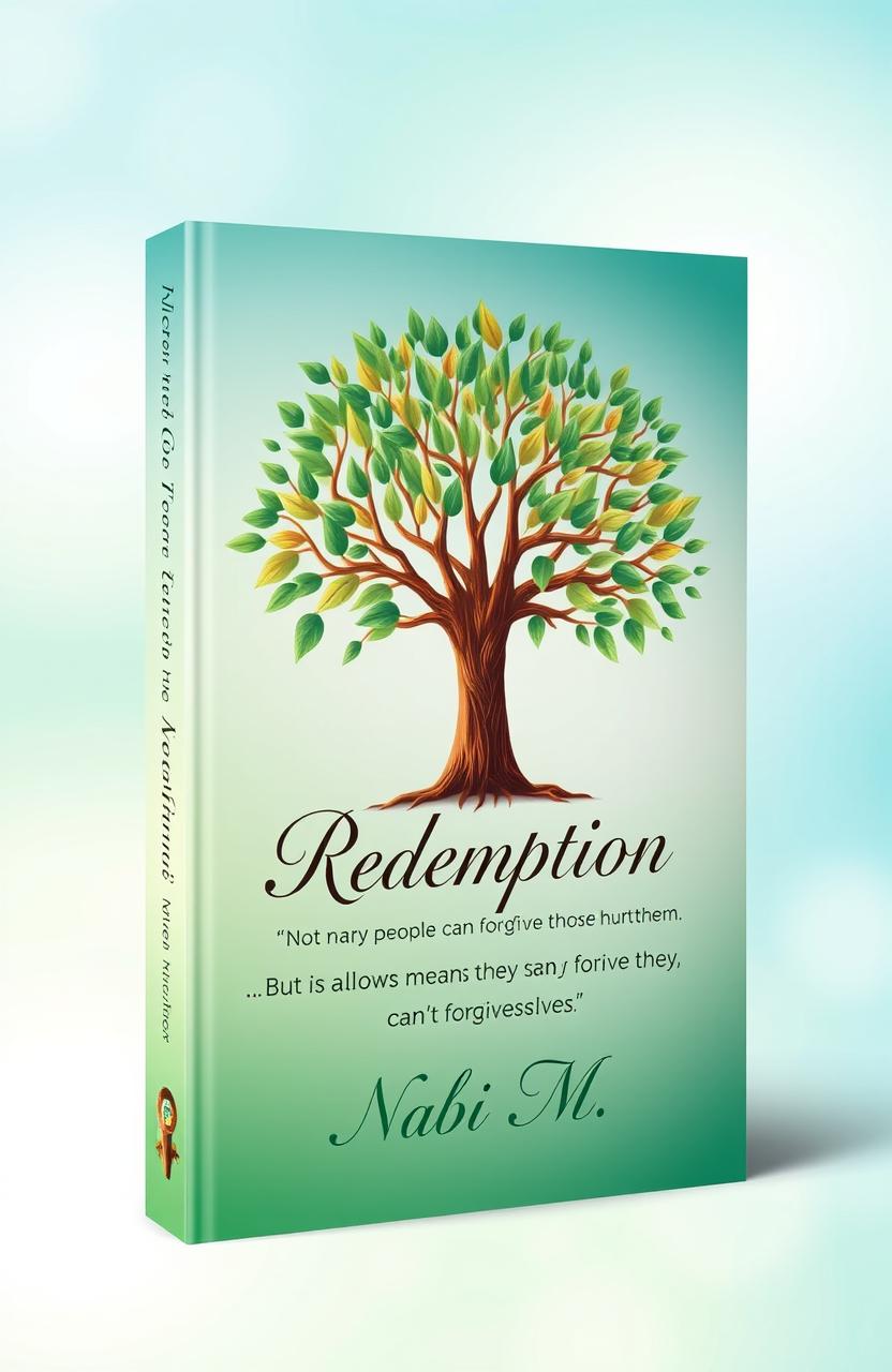A captivating book cover featuring a beautifully illustrated Tree of Life, with vibrant green leaves and colorful branches symbolizing growth and forgiveness
