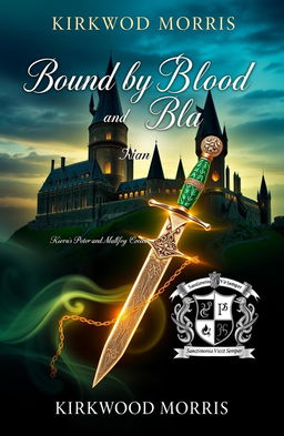 A stunning visual representation of the book cover titled 'Bound by Blood and Blade: Kiera Potter and the Malfoy Connection'