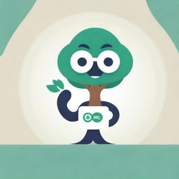 Create an engaging, digital mascot for 'MCB' bank that embodies the 'Tree of Life'