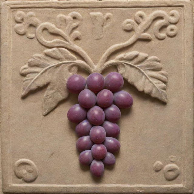 A Mayan or Aztec glyph representing grapes.