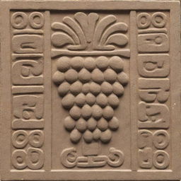 A Mayan or Aztec glyph representing grapes.