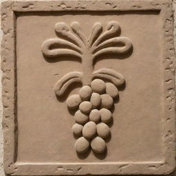 A Mayan glyph representing grapes.